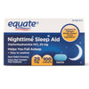 Equate Nighttime Sleep Aid Diphenhydramine HCl Caplets; 25 mg; 100 Count EasyOptionXY LLC