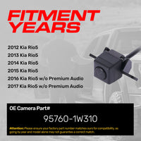 Kia Rio5 (2012-2015), Rio5 w/o Premium Audio (2016-2017) OEM Replacement Backup Camera OE Part # 95760-1W310