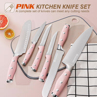 Kitchen Knife Set, 15 Pieces High Carbon Stainless Steel Knife Block Set with Wood Block, Cutlery Block Knife Set, Forged Triple Rivet, Razor-Sharp Blade Ergonomic Handle, Dishwasher Safe EasyOptionXY LLC