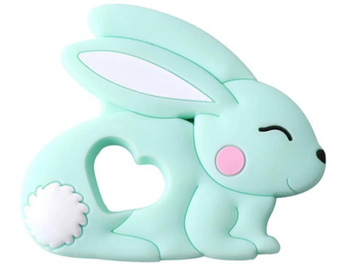 Baby Teether Silicone Rabbit Food Grade Bunny Teether Nursing Teething  Accessories Silicone Animal Teether For Kids and Baby