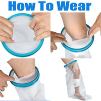 KEKOY Cast Covers for Shower Leg, Reusable Adult Waterproof Full Leg Cast Protector Shower Bandage Wound Showering for Broken Long Leg Knee Foot Ankle Wound Burns, 31.5in EasyOptionXY LLC