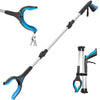 36" Extra Long Reacher Grabber Tool, Kekoy Foldable Trash Grabber Reaching Aid Pick up Tool Blue EasyOptionXY LLC