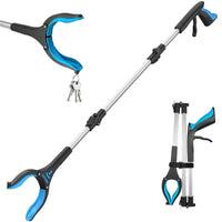36" Extra Long Reacher Grabber Tool, Kekoy Foldable Trash Grabber Reaching Aid Pick up Tool Blue EasyOptionXY LLC