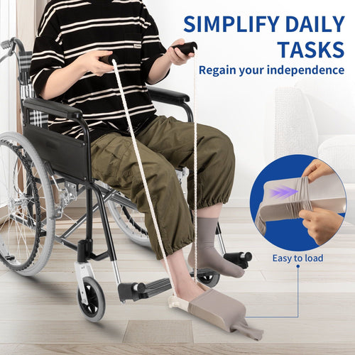 KEKOY 3 Pieces Sock Aid Kit, Easy on and off Sock Slider, Plastic Shoe Horn and Sock Remover, Sock Helper Aide Tool, Sock Assist Device for Elderly, Disabled and Pregant,Pull up Assistance Help EasyOptionXY LLC