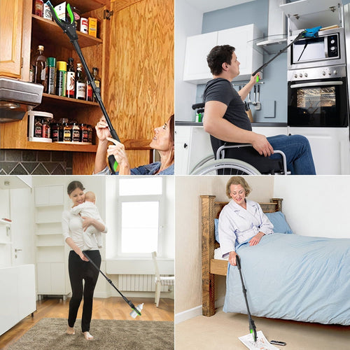 Kekoy 2-Pack 32" Foldable Reacher Grabber Tool with Light and Magnet, 360¡ã Rotating Head, Trash Picker Grabber, Reaching Assist Tool for Litter Pick up, Claw Grabbers for Elderly, Arm Extension EasyOptionXY LLC