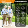 Kekoy Walking Cane, Canes for Men Women With Led Light, Foldable Adjustable Cane for Seniors Stability, 360 Pivoting Base Quad Cane with 2nd Handle and Carrying Bag EasyOptionXY LLC