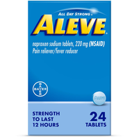 Aleve Pain Reliever & Fever Reducer Naproxen Sodium Tablets 24T 6ct