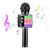 Kids Microphone, Wireless Bluetooth Microphone with LED Lights, Children Microphone Singing Toys Christmas Gifts for Kids and Adults, Black EasyOptionXY LLC