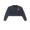 Chains & Roses Snow Washed Cropped Sweatshirt