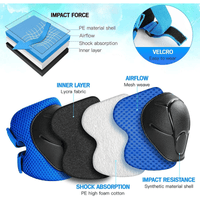 Kids Guards Protective Gear for 3-8 Years Toddlers, Blue Knee Pads Elbow Pads with Wrist 3 in 1 Sports Gear Set for Bike, Cycling, Roller Skating, Skateboard EasyOptionXY LLC