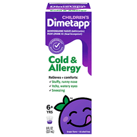 Dimetapp Cold & Allergy, Grape Flavor, Alcohol Free 8 Fl Oz