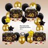 30th Birthday Decorations Kit, Large Number 30 Balloons, Black and Gold Happy Birthday Banner with Latex and Star Balloons, 30 Birthday Balloons Set Party Supplies, 24 Pack EasyOptionXY LLC