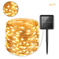 66 FT 200 LED Outdoor Solar String Lights, Waterproof Solar Fairy Lights for for Garden Patio Yard Decorative (Warm White) EasyOptionXY LLC