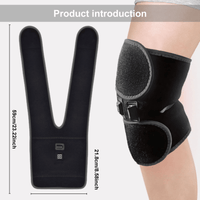 Heated Knee Brace Wrap, Knee Heating Pad with USB Adapter, 3 Adjustable Temperature Knee Warmer for Joint Arthritis Pain Swelling Cramps Relief, Gray EasyOptionXY LLC