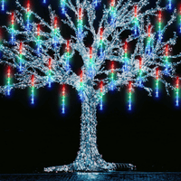 Meteor Shower Rain Lights, 20 inch 10 Tube 540 LED Icicle Falling Raindrop Lights, Outdoor Christmas String Lights for Xmas Wedding Party Decor, Multicor EasyOptionXY LLC