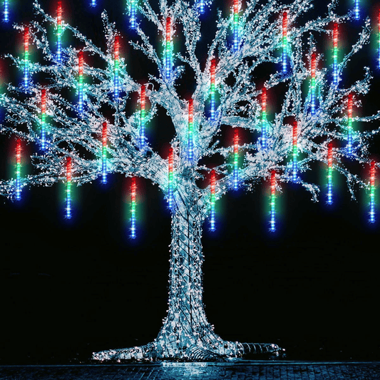 Meteor Shower Rain Lights, 20 inch 10 Tube 540 LED Icicle Falling Raindrop Lights, Outdoor Christmas String Lights for Xmas Wedding Party Decor, Multicor EasyOptionXY LLC