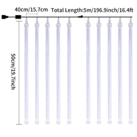 Meteor Shower Rain Lights, 20 inch 10 Tube 540 LED Icicle Falling Raindrop Lights, Outdoor Christmas String Lights for Xmas Wedding Party Decor, Multicor EasyOptionXY LLC