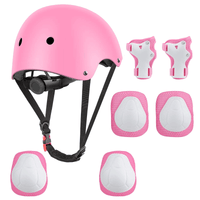Adjustable Kids Helmet Set, Protective Gear Set with Knee Pads and Elbow Wrist Guards for 3~10yrs Girls Boys Bike Roller Skating Cycling Scooter, Pink EasyOptionXY LLC