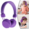 Kids Over Ear Headphones, Noise Cancelling Wired Earphone for Boys Girls, 3.5mm Foldable Headset Suitable for IOS Android Smartphones, Purple EasyOptionXY LLC