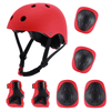Kids Bike Helmet Set, Adjustable Helmet Elbow Wrist Guards for 3~10yrs Girls Boys, Protective Gear Set for Roller Skates Cycling Bike Rollerblading Scooter, Red EasyOptionXY LLC