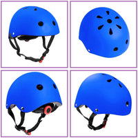 Adjustable Kids Helmet Set, Protective Gear Set with Knee Pads and Elbow Wrist Guards for 3~10yrs Girls Boys Bike Roller Skating Cycling Scooter, Blue EasyOptionXY LLC