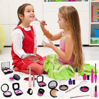 21 Pcs Pretend Makeup Kit for Toddlers, Girls Pretend Play Makeup Set with Cosmetic Bag, Pretend Play Set Cosmetics Toy for Kids Age 3, 4, 5 (Fake Makeup) EasyOptionXY LLC