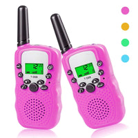 Walkie Talkie for Kids, 3 Miles Range Walky Talky Toys Stocking Stuffers Gifts for 3-12 Year Old Girls Boys Outdoor Adventures, 2 Pack, Pink EasyOptionXY LLC