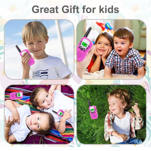 Walkie Talkie for Kids, 3 Miles Range Walky Talky Toys Stocking Stuffers Gifts for 3-12 Year Old Girls Boys Outdoor Adventures, 2 Pack, Pink EasyOptionXY LLC