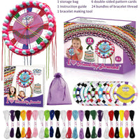 Friendship Bracelet Making Kit for Kids 6-12, Girls DIY Arts & Crafts Toys, Cool Jewelry Briading Maker Kit, Birthday Gifts for Teen Girls, Pink EasyOptionXY LLC