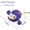 4 Pack - Swimming Bathtub Windup Water Toy for Boys and Girls, Baby Penguin Bath Toys, Cute Funny Floating Pool Playing Set for 1 2 3 4 5 Year Old Child Kids Toddlers EasyOptionXY LLC