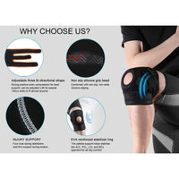 Knee Brace for Men and Women, Adjustable Knee Brace Support, Compression Sleeve for Meniscus Tear, ACL, Arthritis, Joint Pain, Runner, Sport, Black EasyOptionXY LLC