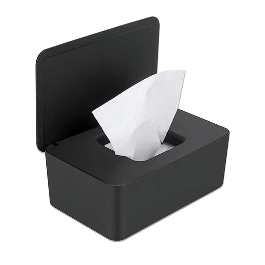 Baby Wipes Dispenser, Wipes Case, Baby Wipe Holder Tissue Storage Box Holder with Sealing Design for Home Office, Black EasyOptionXY LLC