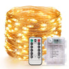 66 Feet 200 LED Fairy Lights with Remote Timer, Battery Operated Twinkle String Lights for Bedroom, Garden, Party, Christmas Indoor and Outdoor Decors Warm White EasyOptionXY LLC