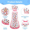 11 Pcs Kids Aprons for Girls Boys, Kids Cooking and Baking Sets, Chef Hat Apron Pretend Play Costume Set for Toddlers Age 3-8, White EasyOptionXY LLC