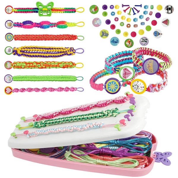 Girls Friendship Bracelet Making Kit, DIY Art Carfts Toy for Girls Age 8-12, 189 Pcs Friendship Jewelry Making Set for Christmas Birthday Gifts (Powdered White) EasyOptionXY LLC
