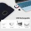 LED Beanie Hat with Light, Unisex USB Rechargeable 4 LED Headlamp Cap, Winter Knitted Headlight, Men Gifts for Dad Husband (Navy Blue) EasyOptionXY LLC