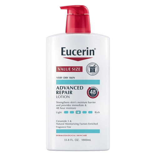 Eucerin Advanced Repair Body Lotion, Value Size Unscented Body Lotion for Dry Skin, Body Moisturizer, 33.8 Fl Oz Pump Bottle EasyOptionXY LLC