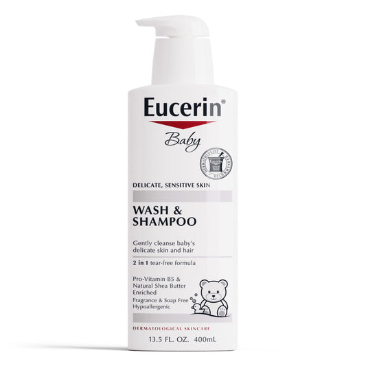 Eucerin Baby Unscented Baby Shampoo and Body Wash, Tear Free Baby Shampoo and Wash, 13.5 Fl Oz Pump Bottle EasyOptionXY LLC
