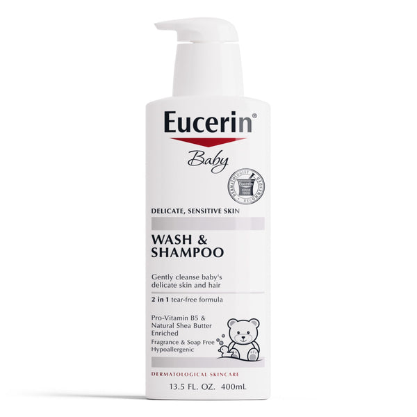 Eucerin Baby Unscented Baby Shampoo and Body Wash, Tear Free Baby Shampoo and Wash, 13.5 Fl Oz Pump Bottle EasyOptionXY LLC