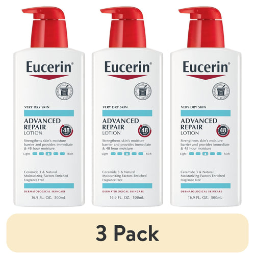 (3 pack) Eucerin Advanced Repair Body Lotion, Fragrance Free, 16.9 fl oz Bottle EasyOptionXY LLC