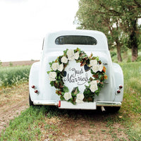 25 Pcs Artificial Rose Flowers, Foam Fake Flowers DIY Bouquets with Leaves and Stems for Wedding Party DIY Bouquets, Baby Shower, Home Decoration (Milk White) EasyOptionXY LLC