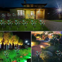 2 Pack Solar Grden Lights, Outdoor Solar Cherry Blossom Lights, Decorative 20 LED Fairy Lights for Pathway Patio Yard Deck Decoration EasyOptionXY LLC