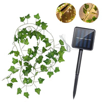 Solar Ivy String Light, 10M 100 LED Artificial Maple Leaf String Lights Waterproof Fairy Night Lights for Outdoor Wedding Party Garden Decor EasyOptionXY LLC