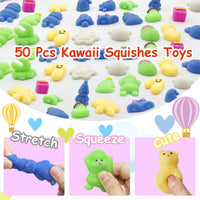 50 Pcs Christmas Mochi Squishy Toys, Kawaii Squeeze Toy for Kids, Mini Squishies Stress Relief Toys for Boys Girls Birthday Gift, Christmas Party Favors (Random) EasyOptionXY LLC