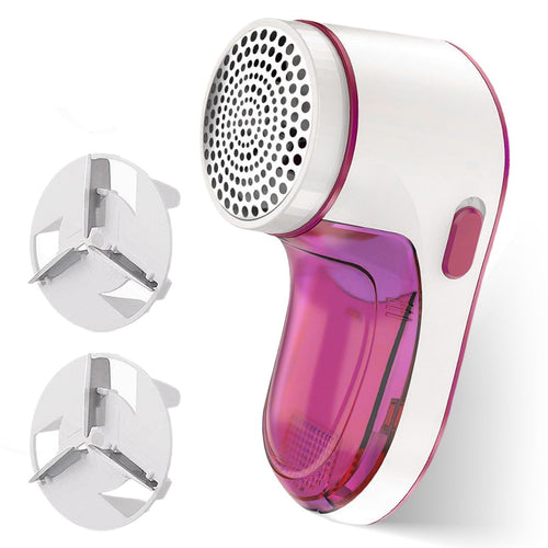 Electric Lint Remover, USB Rechargeable Fabric Shaver for Clothes, Cordless Bobble Sweater Defuzzer with 3 Blades for Fuzz, Pills, Bobbles, Red EasyOptionXY LLC