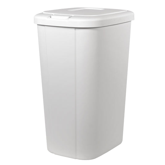 Hefty 13.3 Gallon Trash Can, Plastic Touch Top Kitchen Trash Can, White EasyOptionXY LLC