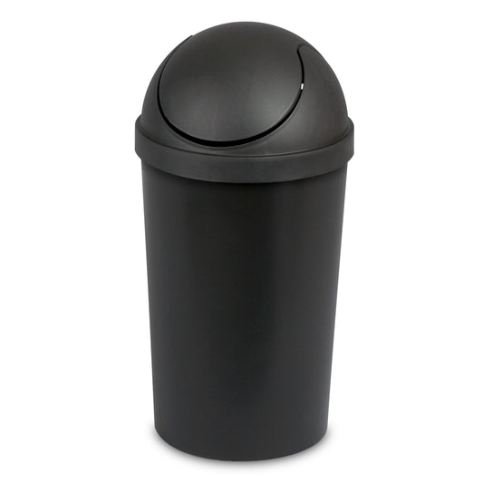 Sterilite 3 gal Plastic Round Swing Top Bathroom Trash Can, Black EasyOptionXY LLC