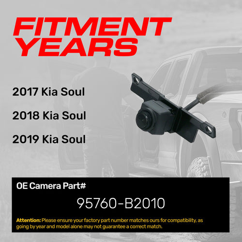 Kia Soul (2017-2019) OEM Replacement Backup Camera OE Part # 95760-B2010