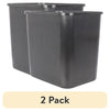 (2 pack) Mainstays 3 gal Plastic Open Top Kitchen Trash Can, Black EasyOptionXY LLC