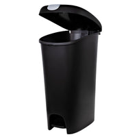 Hefty 12 Gallon Trash Can, Plastic Slim Lockable StepOn Kitchen Trash Can, Black EasyOptionXY LLC